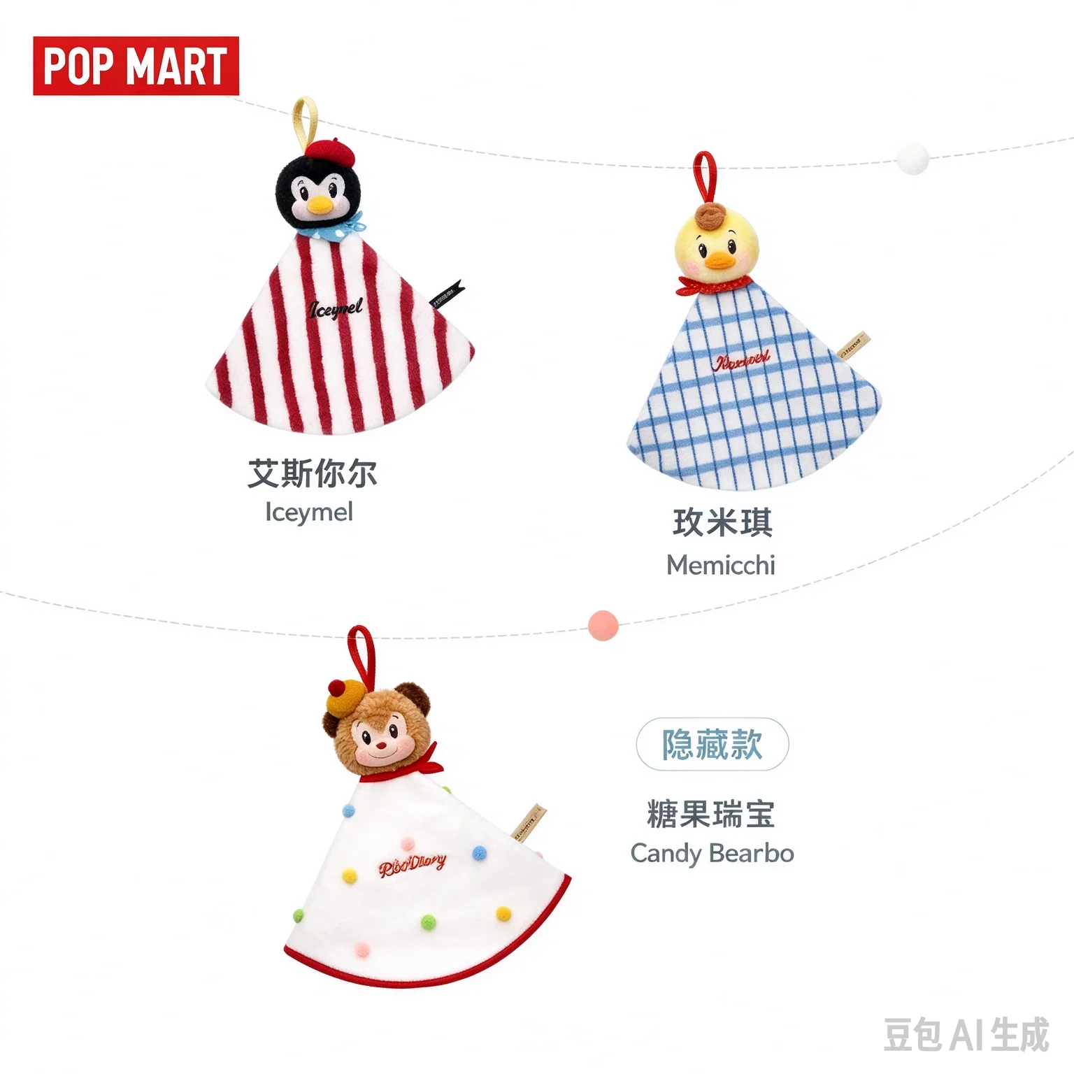 POP MART RiboDiary Forest Gathering Day Series Hand Towel Mystery Box Genuine Blind Box Guess Toys Bag Ornament Figurines Home