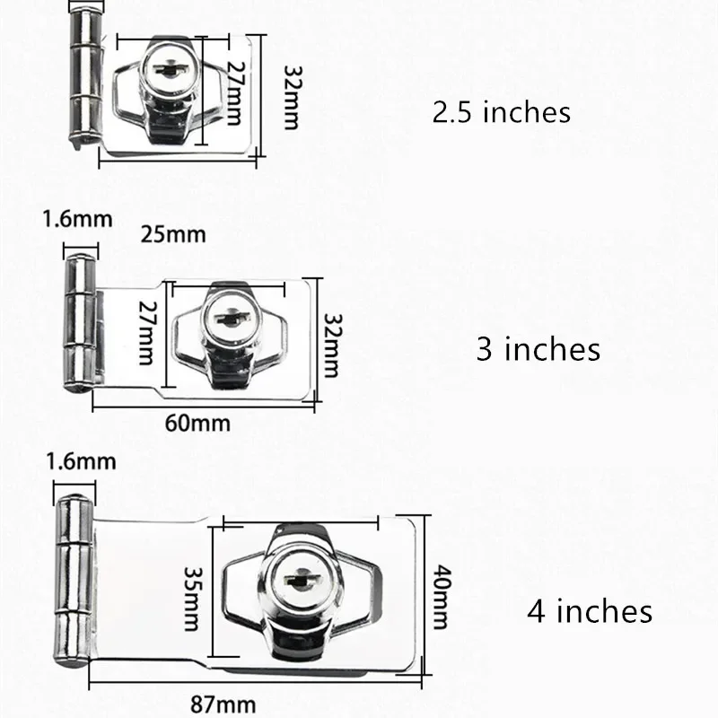 

Household lock Punch-free With Lock Drawer Locks Letter Box Locker Double Door Cabinet Office Cabinet Security Combination Lock