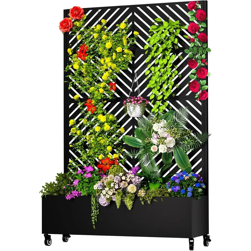 

Металлическая грядка-клумба с решеткой, 183x120x41 см, оцинкованная, для улицы, с защитой от посторонних глаз, дренажными отверстиями и замком