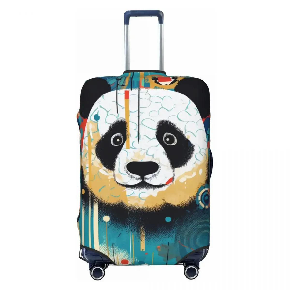 Panda Suitcase Cover Holiday Graffiti Colorful Strectch Luggage Accesories Business Protector