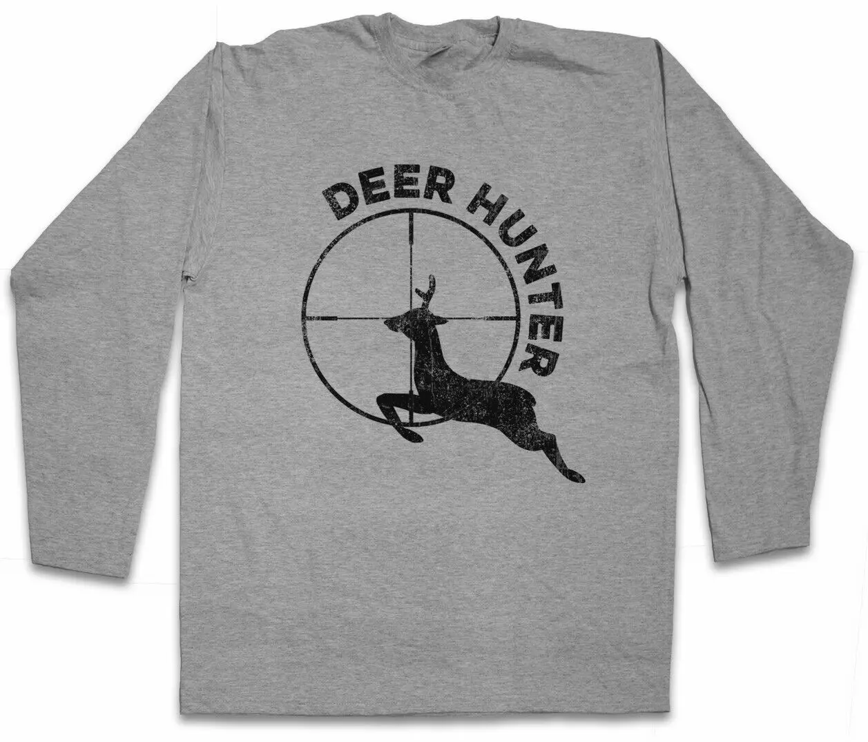 DEER HUNTER LONG SLEEVE T-SHIRT Hunter Deer Bear Hunting Sport Rifle Hunting Hunter