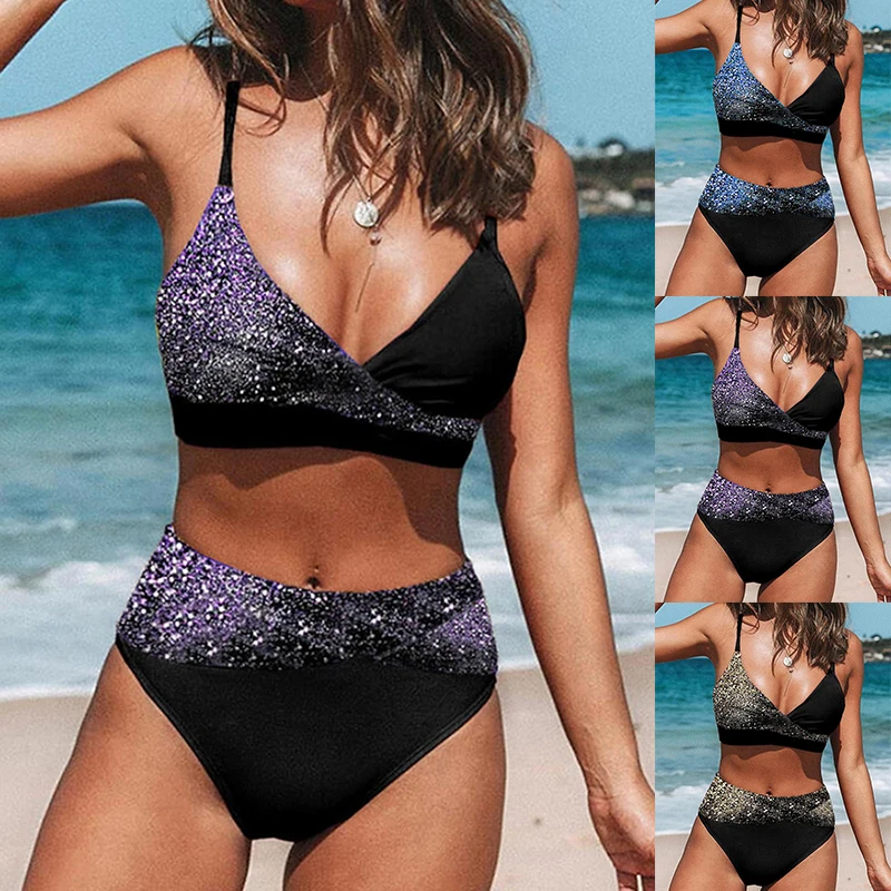 

2023 New Swimwear Women's Fashion Bikini Swimwear Two Piece Swimwear Women's Printed Swimwear Summer Sexy Beach Bikini