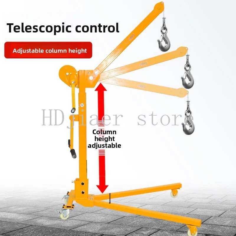 

Mobile small crane, hand cranked elevator, lightweight crane for loading, crane, hoist, simple household use