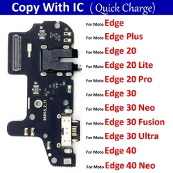 Для Motorola Moto Edge 20 Lite S Pro 30 Neo Fusion Ultra Plus 2021 USB зарядный порт док-станция зарядное устройство Соединительная плата гибкий кабель