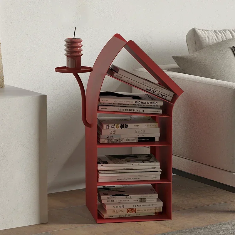 

Bookshelf floor-to-ceiling storage household modern living room magazine storage display against the wall