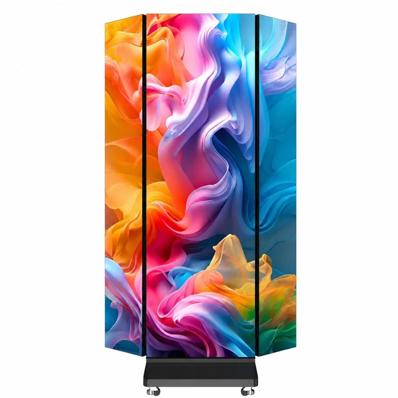 1280x1920mm P2 Movable Trifold LED Poster Screen Full Color Ultra HD Indoor Display for Mall Retail Store Elevator Commercial Bu