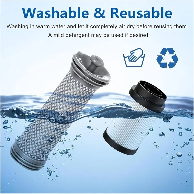 TCF for Tineco Filter Replacement 4 Pack HEPA Pre Filters for Pure ONE S15 S15 Pet Vacuum Parts Accessories Washable Reusable