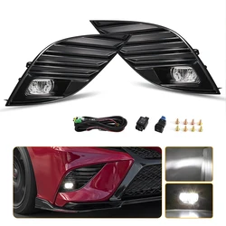 For Toyota Camry XSE SE 2018 2019 2020 Car  Fog Lamps Assembly LED Daytime Running Light DRL Headlights With Wire Switch 12V
