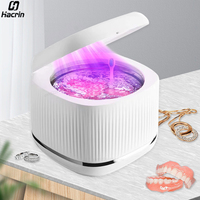 Ultrasonic Cleaner Ultrasound Cleaner for Dentures Retainer Jewelry UV Sterilization Ultrasonic Cleaning Bath Washing Machine