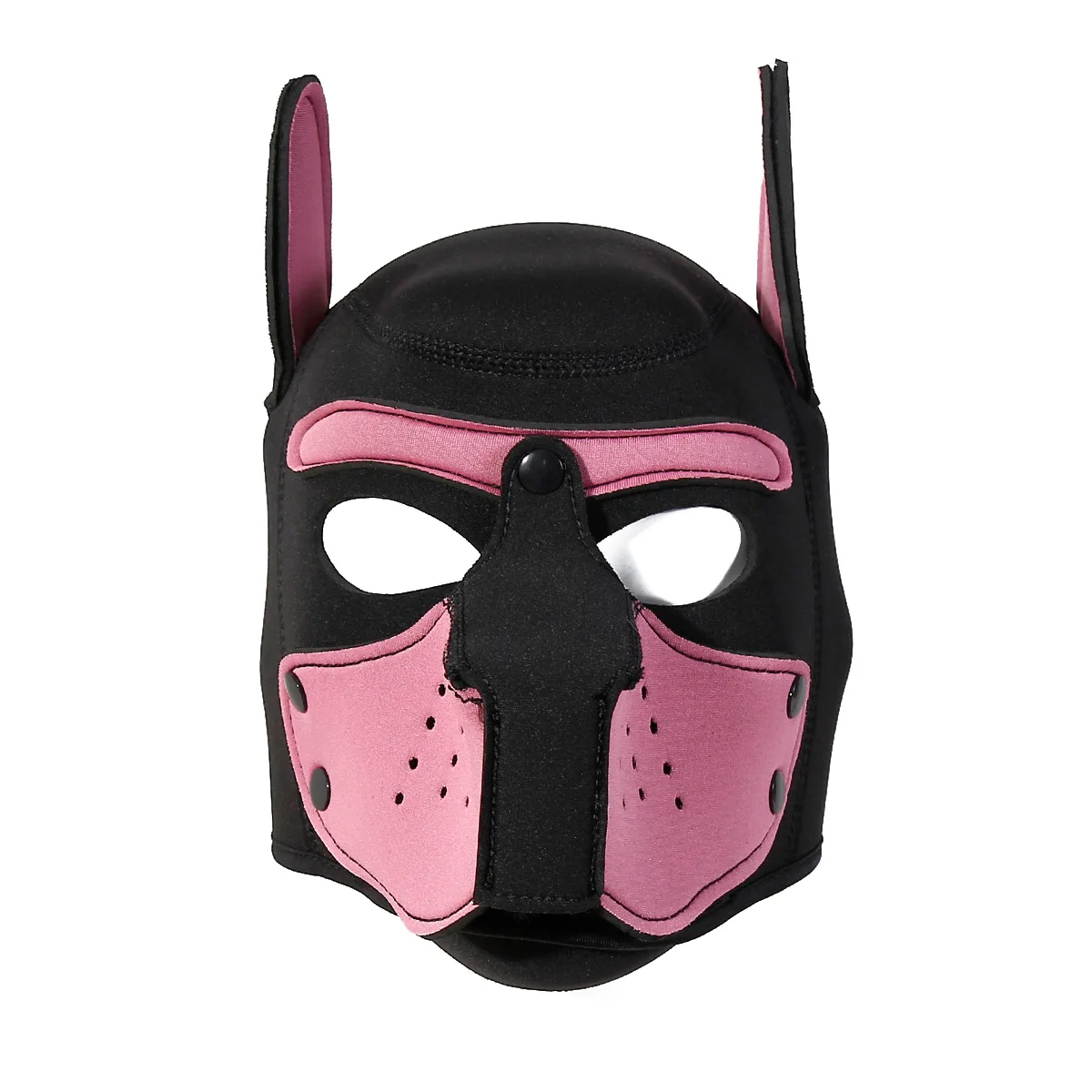 Sexy Adult Cosplay Games XL Puppy Mask hood New Increase Large Size Padded Rubber Full Head Hood Mask for Fetish Carnival Party image 5