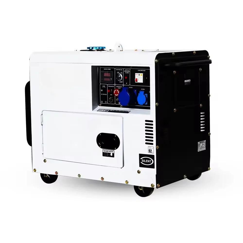 Excelente Precio, Generador de Electricidad Silencioso de 10 kVA, Generador Diésel de 8 kW con Interruptor de Transferencia Automática (ATS)