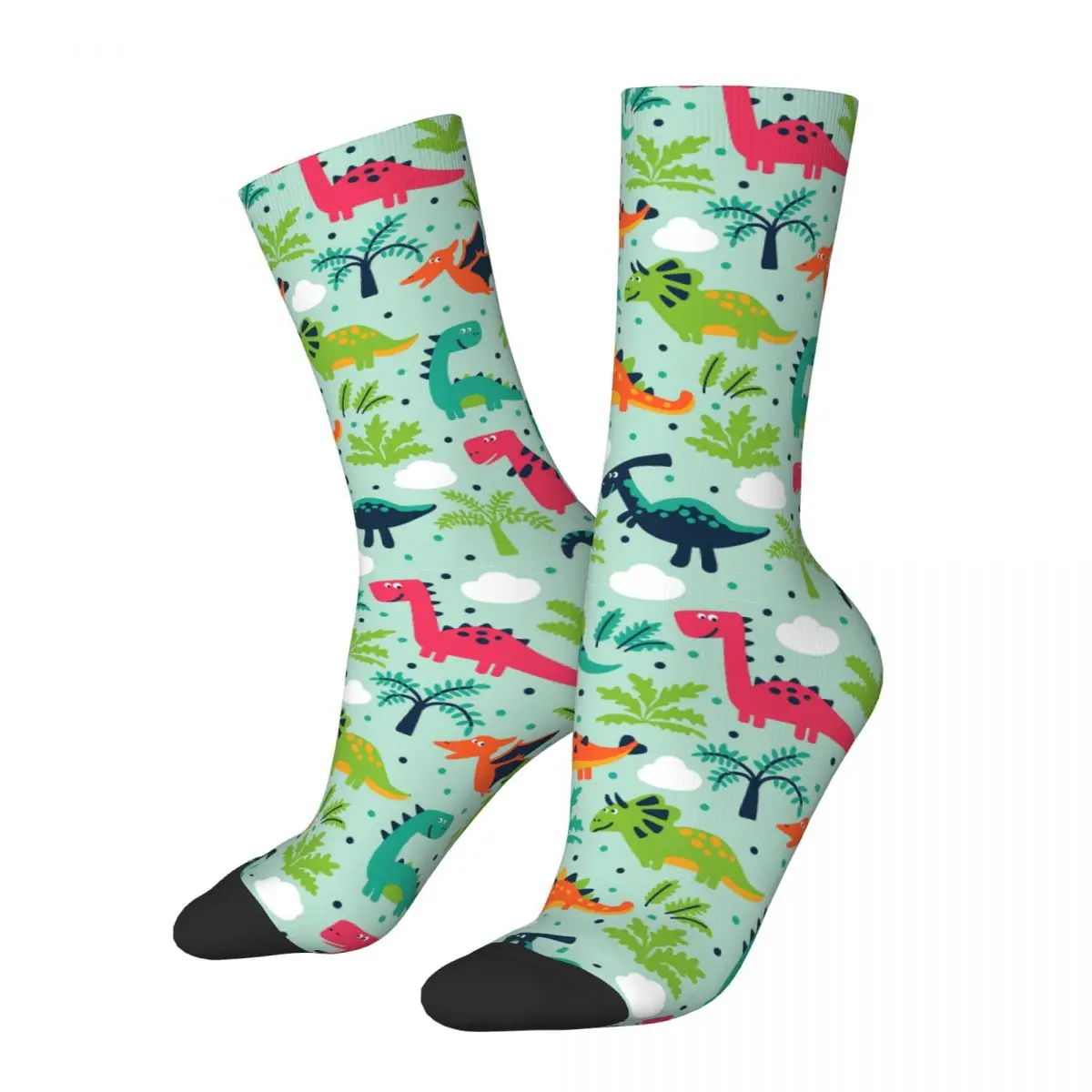 New Male Men Socks Casual Dinosaur Cute Cartoon Sock Polyester Skateboard Women's Socks Spring Summer Autumn Winter