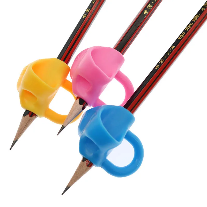 1-3 Pcs Children Writing Pencil Pen Holder Kids Learning Practise Silicone Pen Aid Posture Correction Device for Students