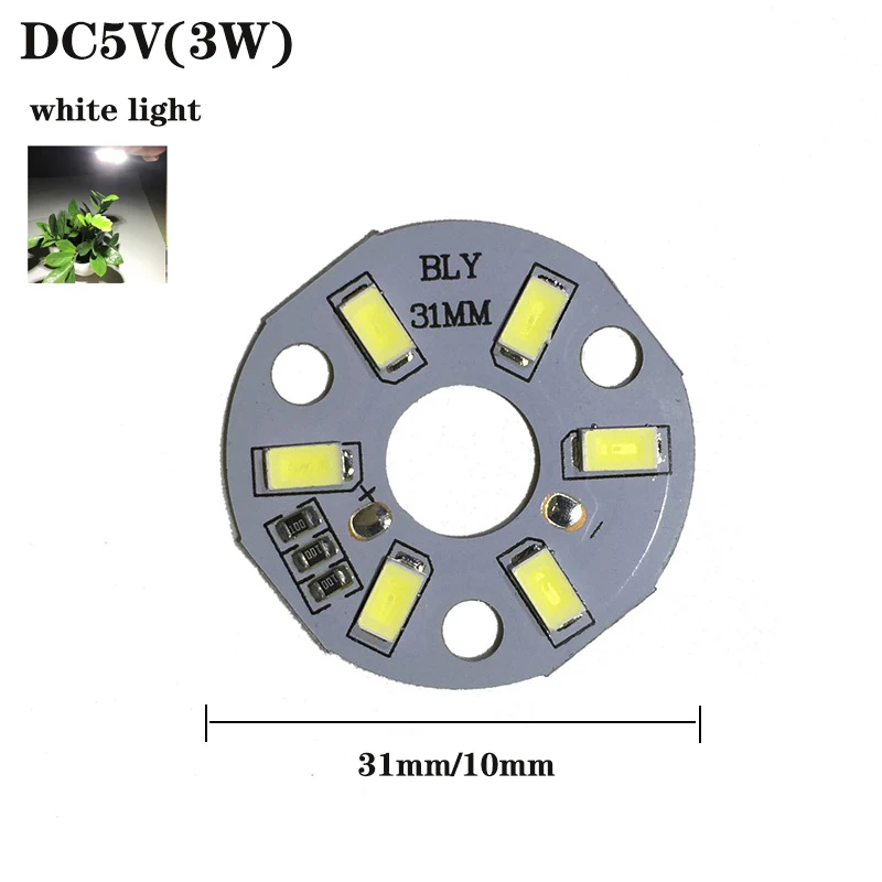 1pcs High Brightness LED DC5V 3W 5730 SMD Light Panel Lamp Bead 6LEDs 3000K Warm or White 6500K light source DIY LED Bulb