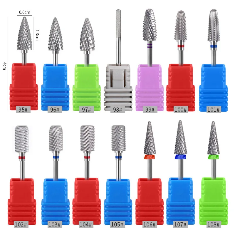 1pc Carbide Tungsten Nail Drill Bit Rotate Burr Milling Nail Cutter Bits Electric Drill Machine For Manicure Pedicure Tools