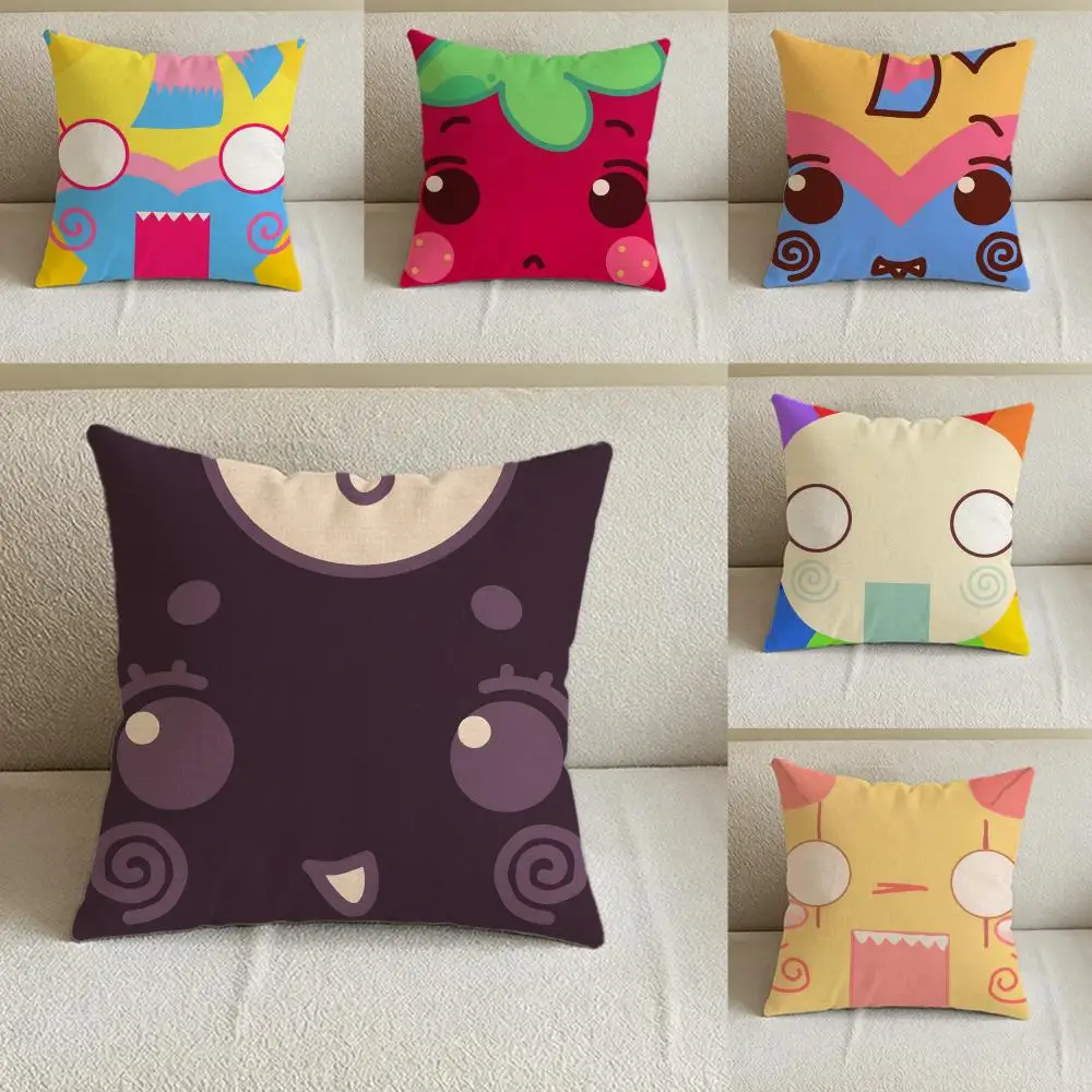 Cushion Cover Natural Linen Pillowcase Set, All-in-One Decor for Sofa, Bedroom & Chair Anime D-Dandys W-World