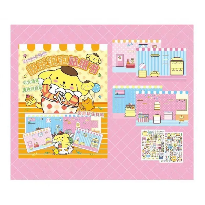 Kawaii Sanrio Hello Kitty Culomi Cinnamoroll Quiet Book My Melody Handmade Kids Diy Toys Sticker Book Girl Birthday Gift