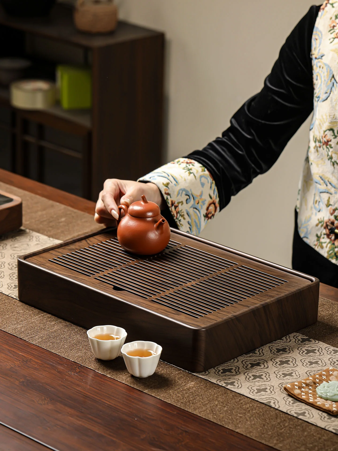 premium-tea-tray-ele-long-rectangle-storage-water-tea-sea-for-office-home-bamboo-wood-tea-table-simple-design