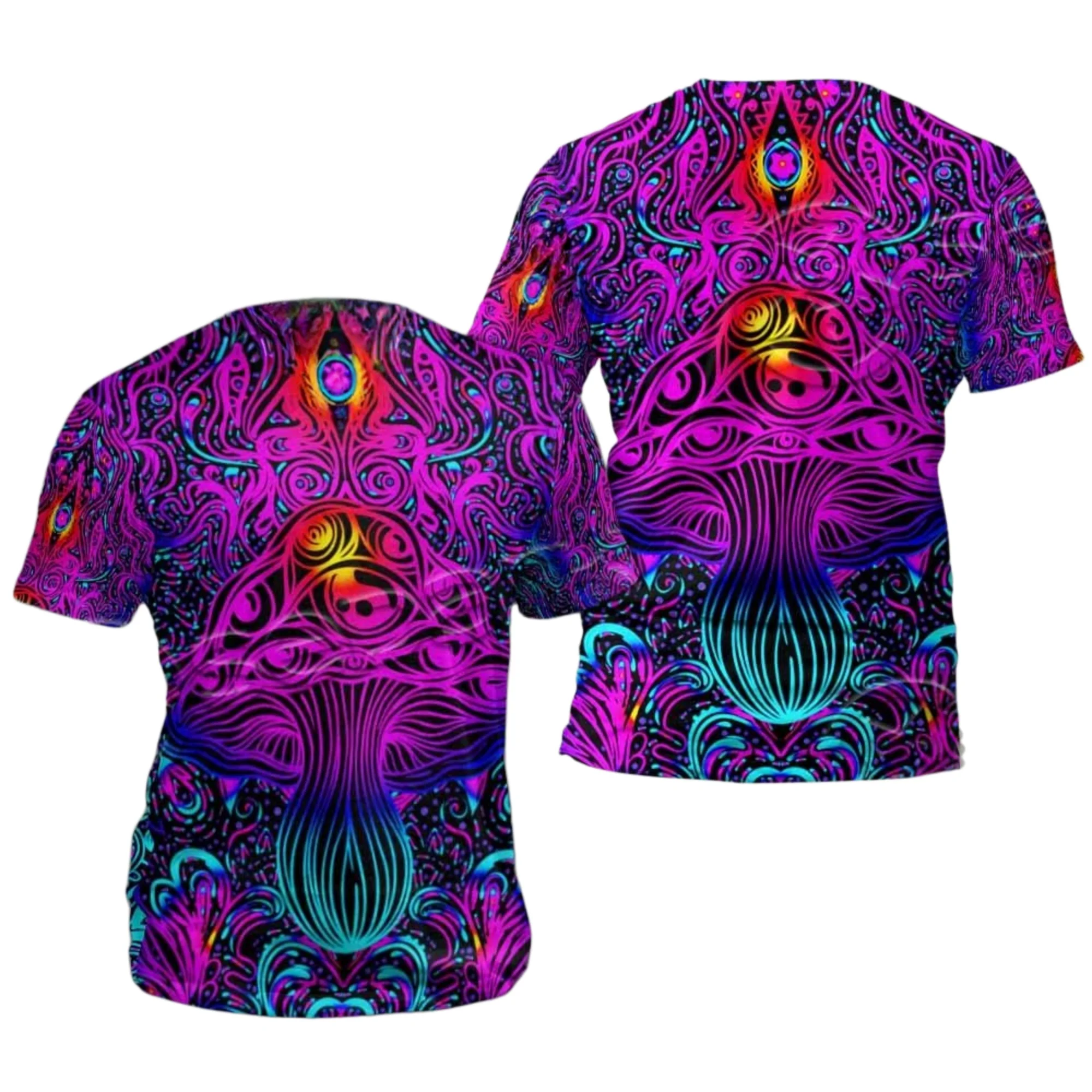 Psychedelic Trippy Colorful 3D All Over Printed T Shirts Tee Tops shirts Women's For Men's Tshirt Summer Unisex T-shirt