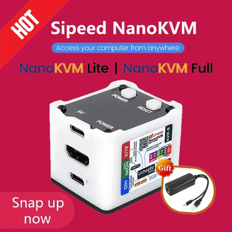 

Sipeed NanoKVM PiKVM Мини-сервер с дистанционным управлением и обслуживанием HDMI Raspberry Pi Дистанционный последовательный порт LicheeRV Nano