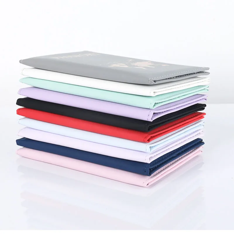 Pu Leather Passport Cover Portable Travel Passport Holder Multicolor PU Leather Document Wallet For Women Men