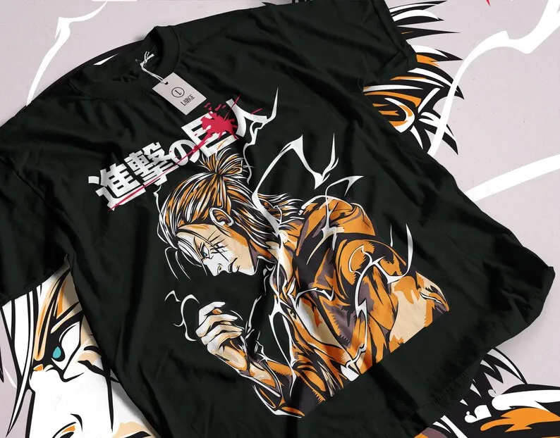 Eren Yeager AOT Attack On Titan Japanese Manga Merch T-Shirt Anime Unisex Tee