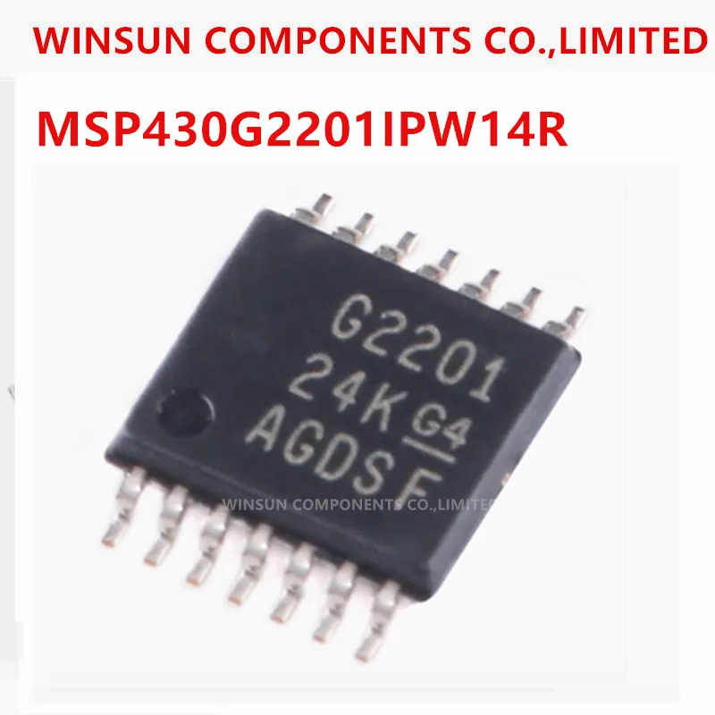 100% New Imported Original  MSP430G2201IPW14R TSSOP-14 16 bit mixed signal microcontroller