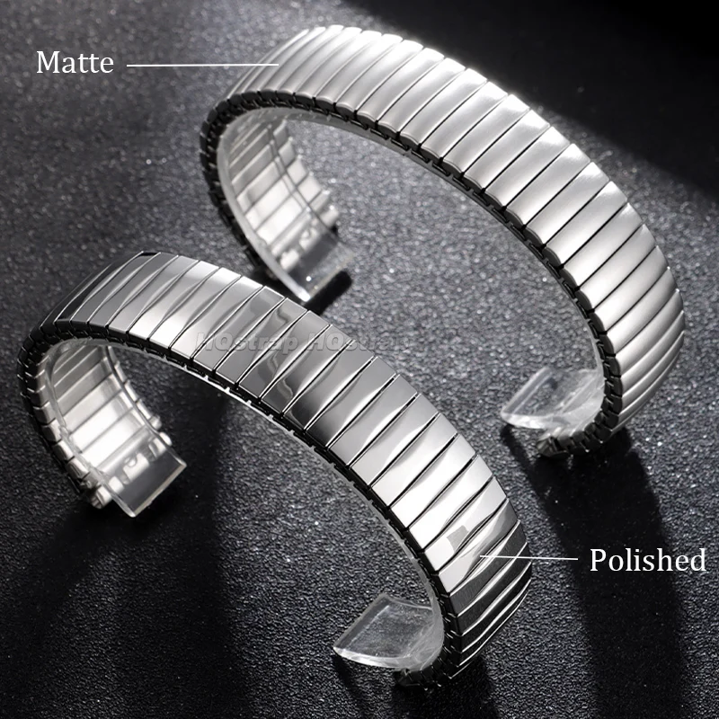 17 مللي متر 20 مللي متر شريط معدني مرن لحزام ساعة سواتش الفولاذ المقاوم للصدأ تمتد التوسع العالمي استبدال سوار إكسسوارات