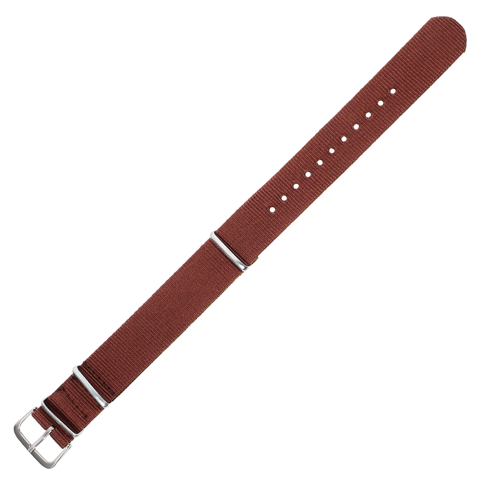 

Nylon Canvas Watch Strap Comfortable Elastic Replacement Brown Band Simple Pattern Long Durability Seamless Welding Smooth