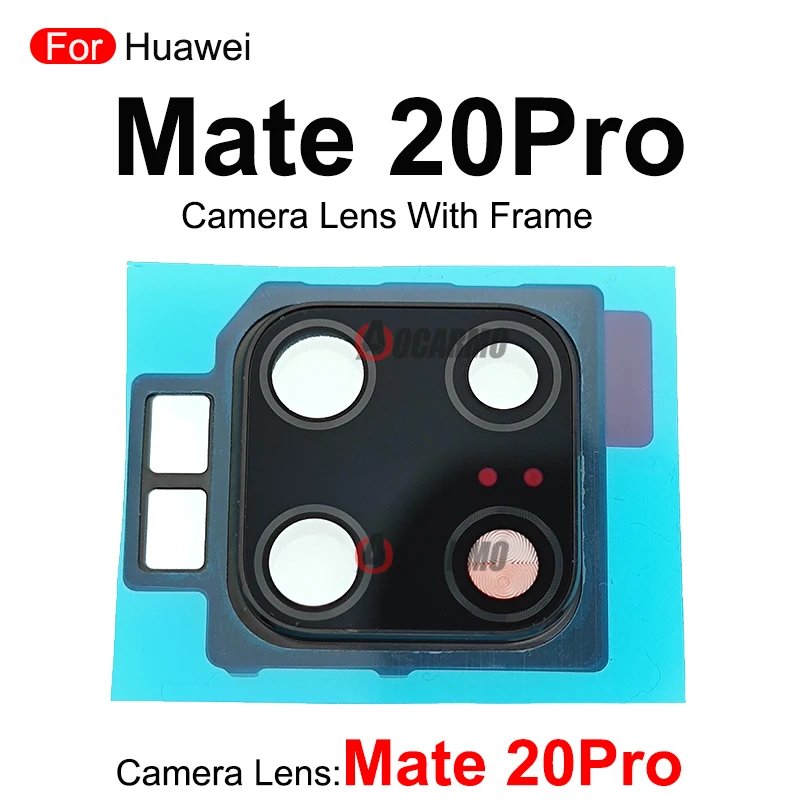 1Pcs Back Camera Lens With Frame With Adhesive Repair For Huawei Mate 20 Pro 20Pro 20X Replacement Parts