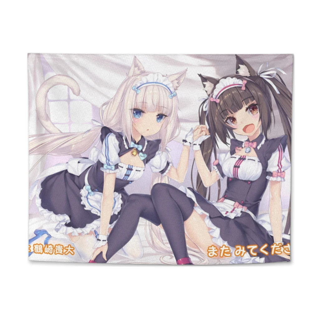 

Nekopara Tapestry Home Decoration Aesthetics Large Fabric Wall Hanging Carpet Dorm Backdrop Sofa Blanket