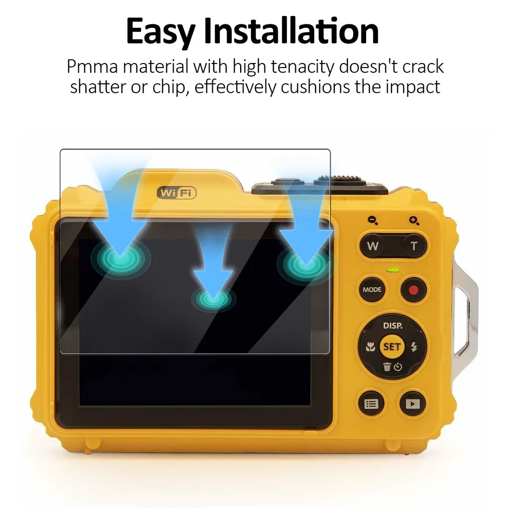 For KODAK Pixpro WPZ2 Camera 9H Tempered Glass Screen Protector 8KUltra HD Anti‑Scratch Anti‑Fingerprint Film Camera Accessories