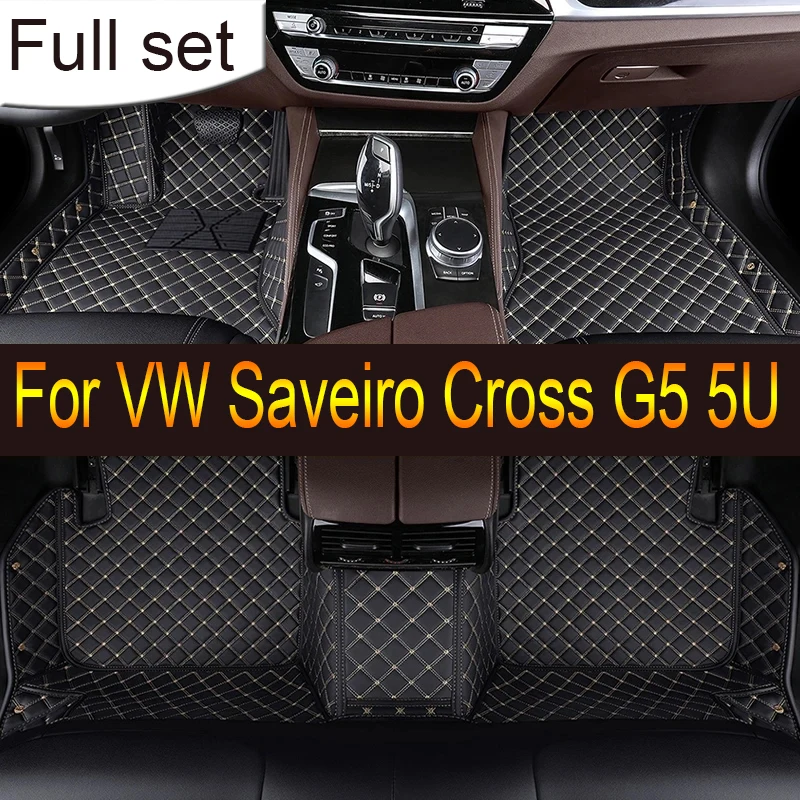 Customized Artificial Leather Car Floor Mat For VW Saveiro Cross G5 5U 2009~2017 Protect Your Vehicle's Interior Accessory