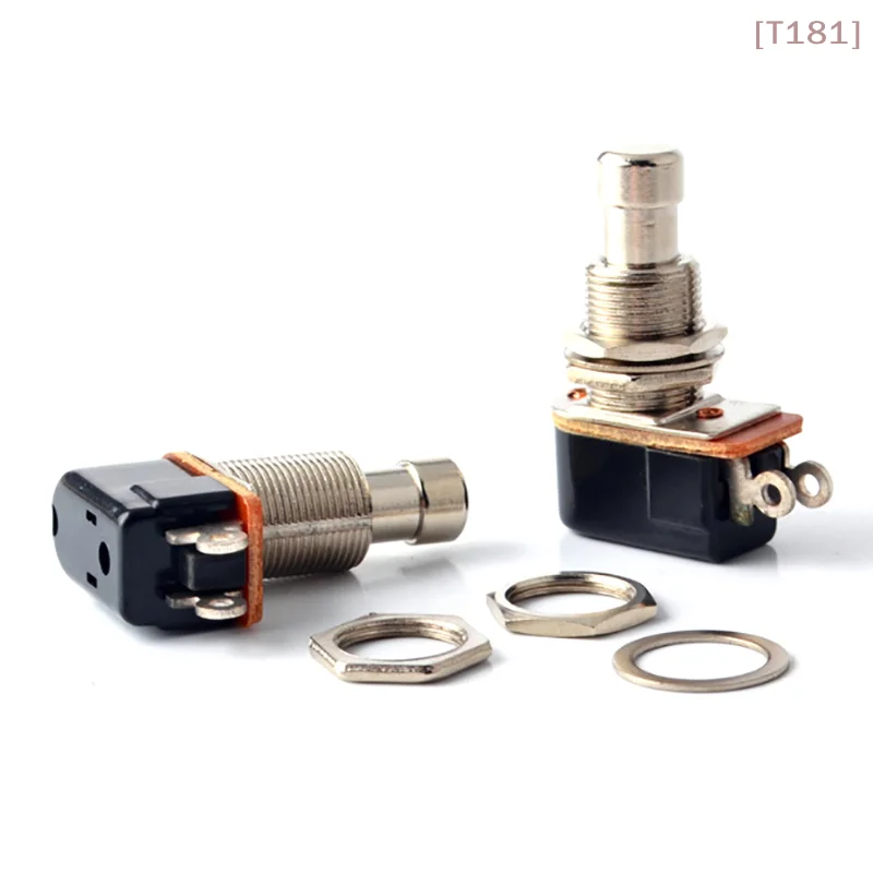 Momentary SPST Soft Touch Push Button Stomp Foot Pedal Switch Electric Guitar Switch OFF-Momentary ON