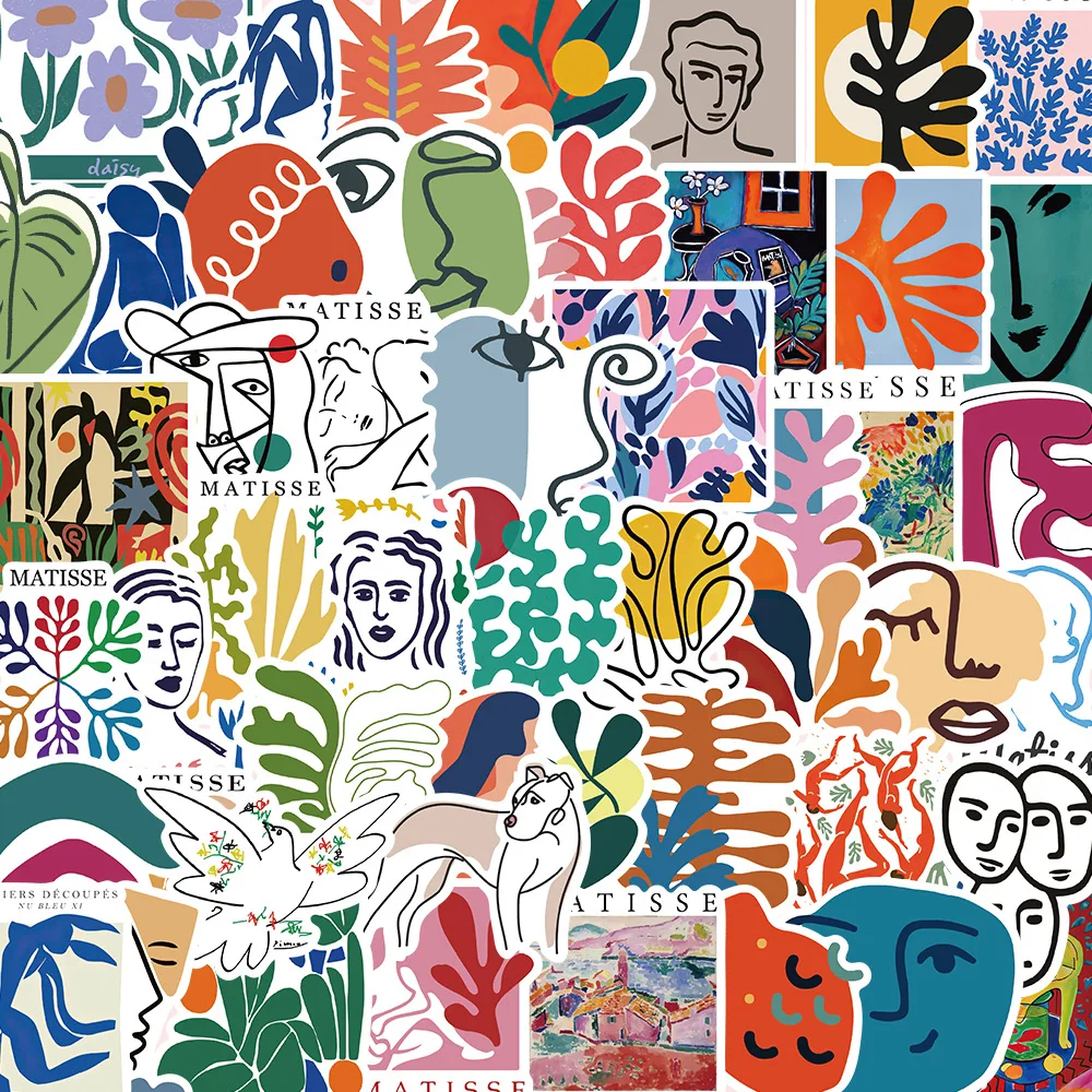 10/30/50pcs Matisse style graffiti Stickers For Skateboard Laptop Luggage Fridge Phone Car Styling DIY Decal stickers