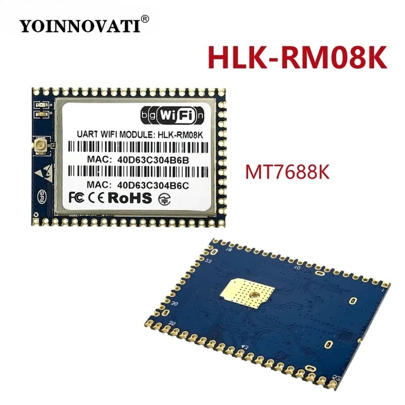HLK-RM08K UART to WiFi Module,Based on MT7688K,Ethernet Port,OpenWrt,for Smart Home IoT,Industrial Control Data Transmission