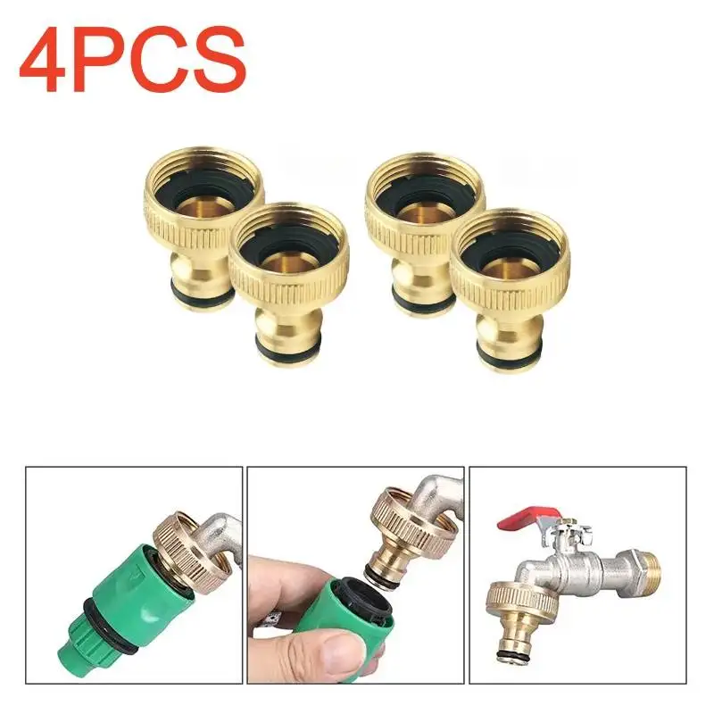 4/2/1PCS Garden Faucet Adapter 3/4'' to 1/2'' Quick Connect Hose Tap Water Pipe Fittings for Outdoor Irrigation System