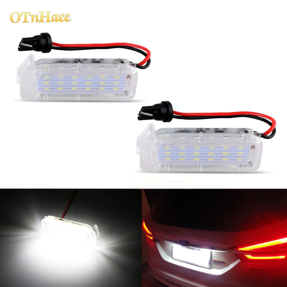 2pcs For Ford LED License Number Plate Light Focus 5D Fiesta Mondeo Kuga Galaxy Ranger Escape C-Max S-Max License Plate Light