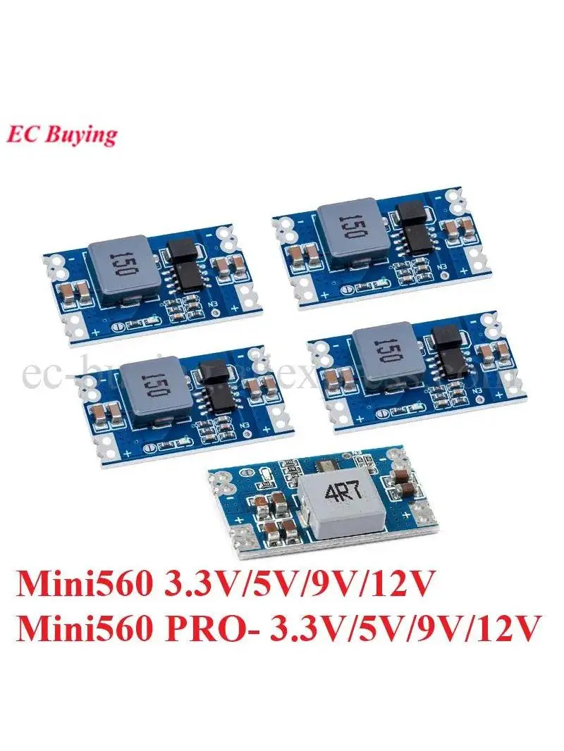 1Pc-20 Stuks Mini560 Pro 5A DC-DC Mini 560 PRO Step-Down Buck Gestabiliseerde Spanning Voedingsmodule 6-30V Naar 3.3V 5V 9V 12V Uitgang - afbeelding 2