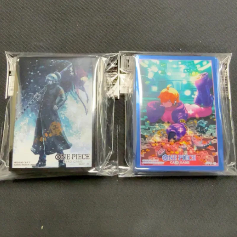 Original Bandai One Piece Card Sleeves 70pcs New Trafalgar Law Anime Protective Sleeves for TCG Collection Kids Exquisite Gift
