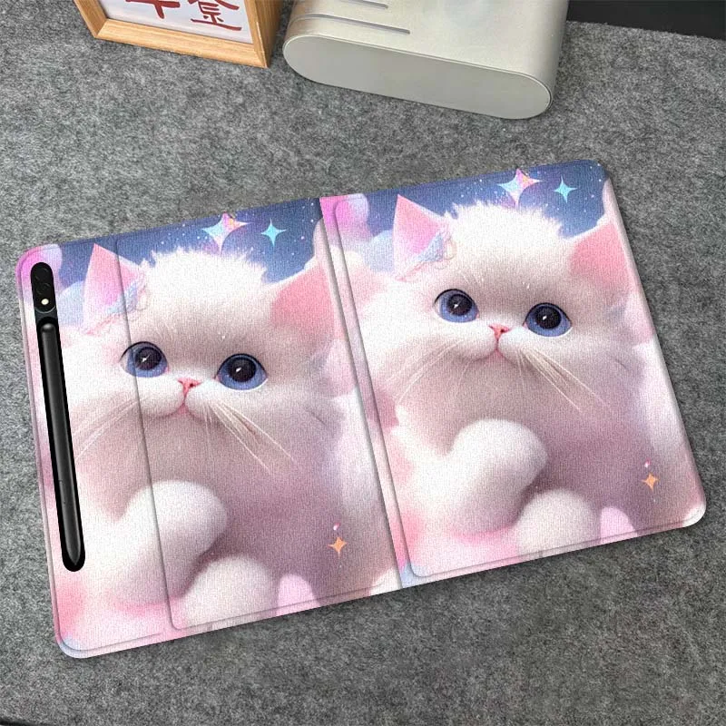 

Cute Cat Art Popular For Samsung Galaxy Tab S10 S9 S8 S7 FE Lite Soft Flexible Support Tablet Case Gift