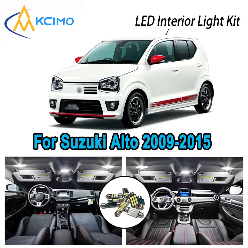 

For Suzuki Alto 2009-2015 2010 2011 2012 2013 Premium Bright LED Interior Dome Map Trunk Light Kit Car Led Lamps Canbus No Error