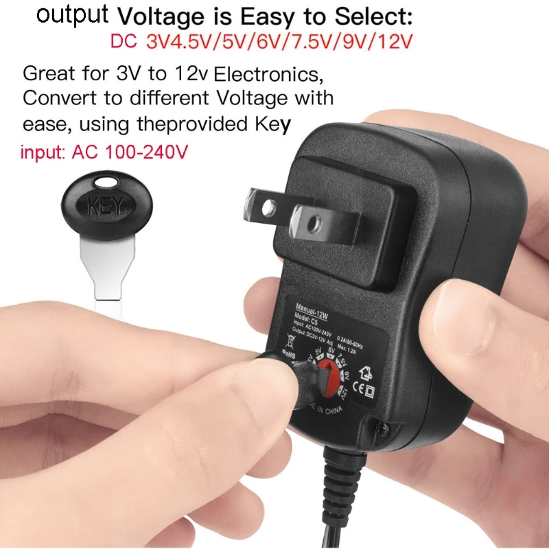 อะแดปเตอร์จ่ายไฟ แบบปรับได้สำหรับแบตเตอรี่ขนาด AA AAA 2-8 ชิ้น 1.5V