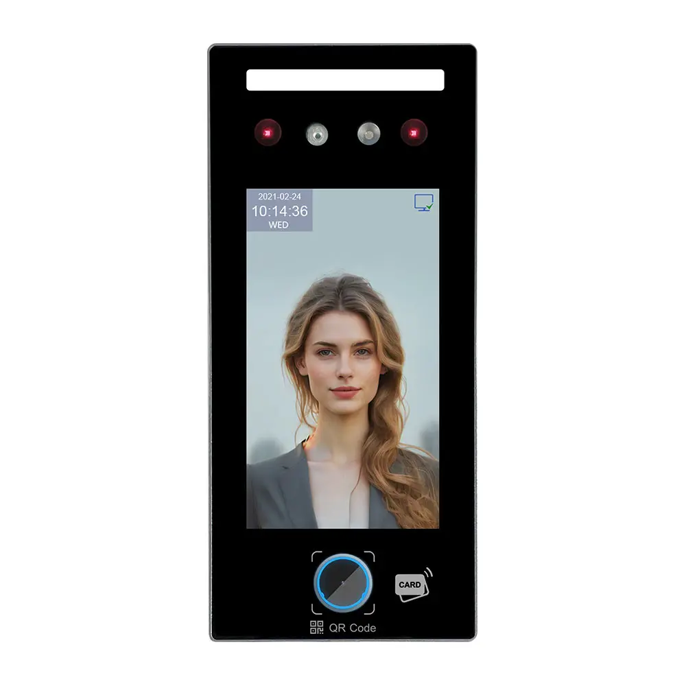 Biometric Face Recognition QR Code Scanner Time Attendance Machine Access Control System With Free SDK Cloud Software