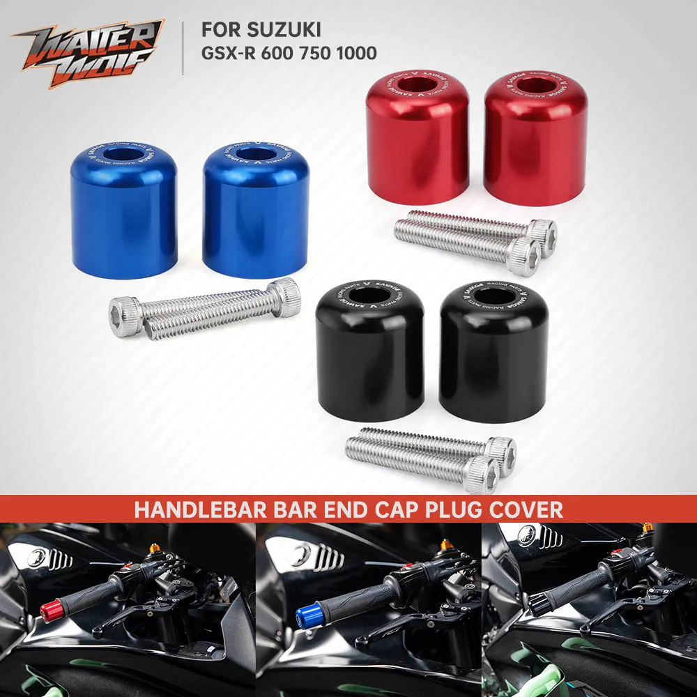 GSX-R tapas de peso del extremo del manillar de la motocicleta enchufe para SUZUKI GSXR600 GSXR750 GSXR1000 GSX-R 650 700 1000 2006-2026 deslizador del extremo de la barra