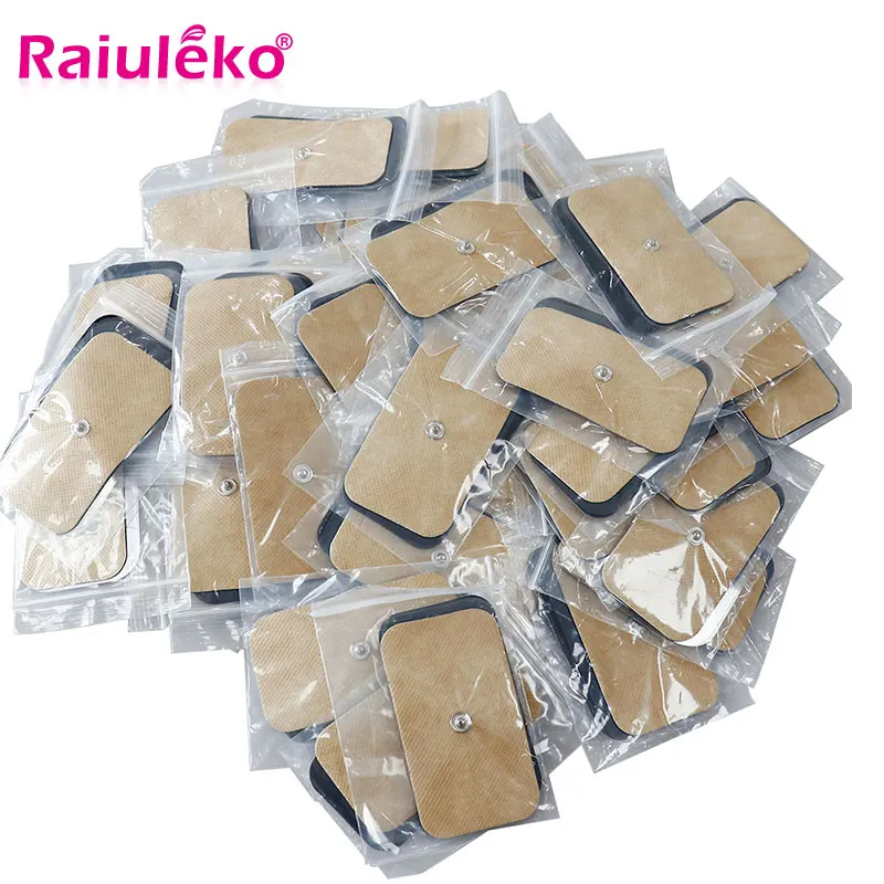 50/100Pcs Tens Electrode Pads Acupuncture Therapeutic Pulse Conductive Gel Pad Electrical Muscle Stimulator Massage Patch 5x9cm