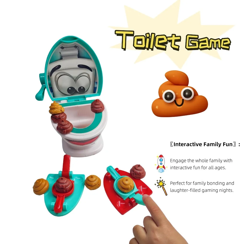 Poop Toy Shoot Game,Funny Poop Toys for Kids & Adults, Skill Building Toilet Game, Ages 4+, Includes 12 Soft Poops, 2 Launchers