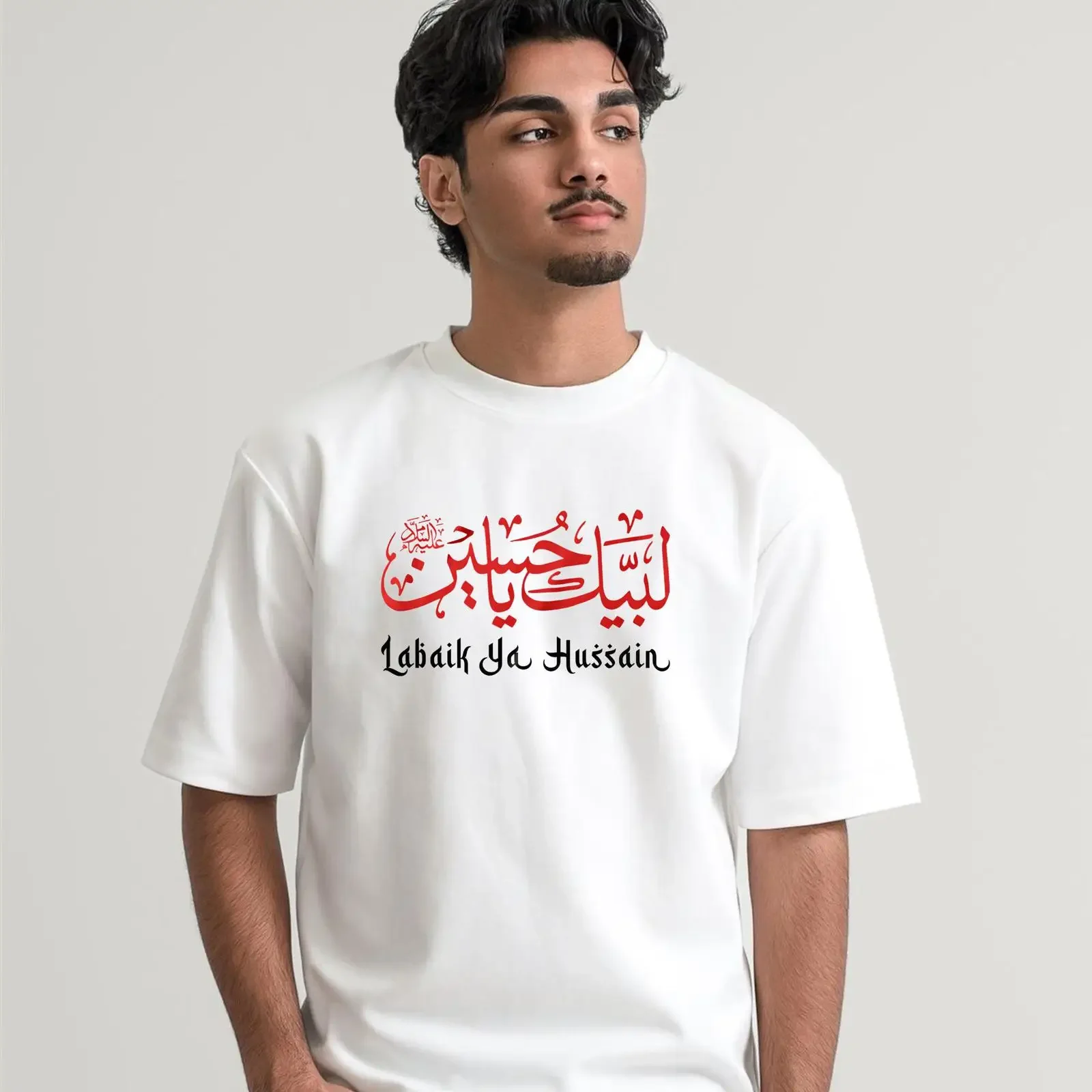 Labbaik Ya Hussain T Shirt Islamic Azadari Muharram Ashura 100 Cotton Novelty Karbala Top vintage Washed Versatile Unisex