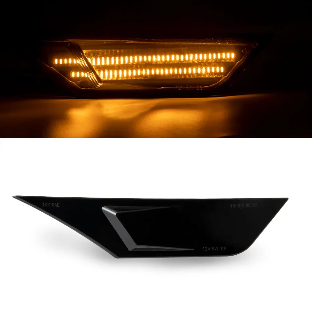 Car Sidemarker Lamps Dynamic Front Side Marker Light Kit Turn Signal Light for Honda Civic 10Th 2016 2017 2018