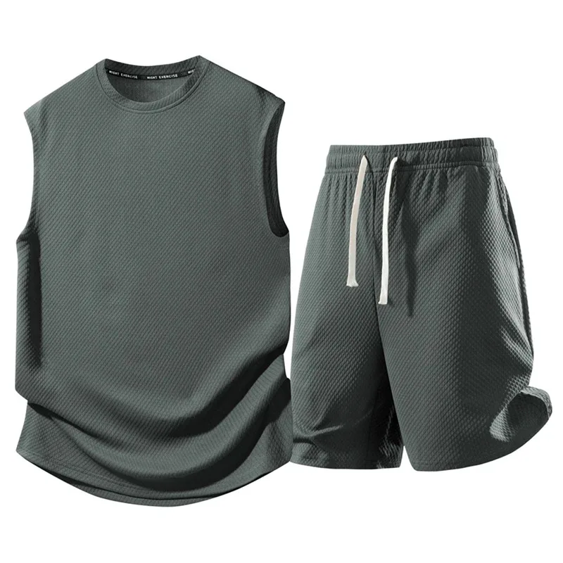 

Летняя горячая распродажа сезона: мужская однотонная безрукавка с круглым вырезом, повседневная спортивная футболка, большой размер, модная.